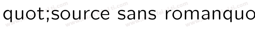 quot;source sans romanquot;字体转换